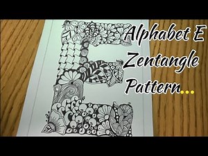 Alphabet E Zentangle pattern step by step for beginners #zen #arttutorial #howtodraw
