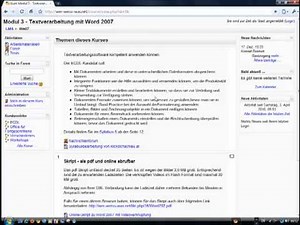 Textverarbeitung mit Word 2007 / Exposee zum Onlinekurs