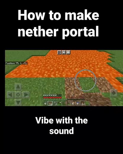 how make nether portal with lava and water