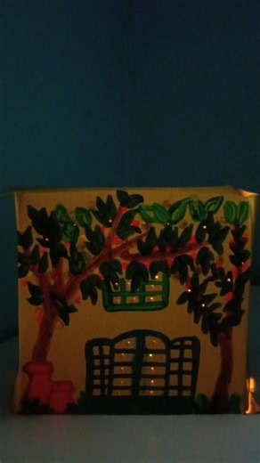 How to create lamp from a simple box ...#trending #artandcraft