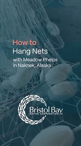 Fishing season is right around the corner in Bristol Bay, and people across the region are gearing up for the first salmon runs. Watch BBNC shareholder Meadow Phelps demonstrate how to hang a drift net in this video! | Bristol Bay Native Corporation