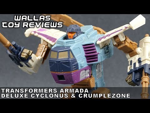 Transformers toy review - Armada Deluxe Cyclonus with Mini-con Crumplezone