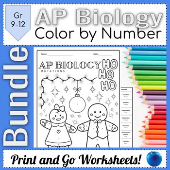 AP Biology Color-by-Number GROWING BUNDLE | Advanced, College Board–Aligned