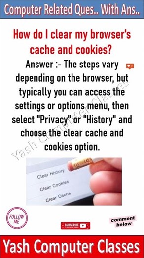 cache and cookies #Computer #ComputerBasics #ComputerGK