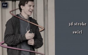 「AE教程」3D stroke线条环绕