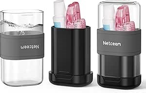 Toothbrush Travel Case Kit,Portable Folding Tooth Brush Holder and Toothpaste Cover Container with Mouthwash Cup, Oral Clean Tools Organizer for Traveling, Bathroom, Camping, Business Trip(1Pack）