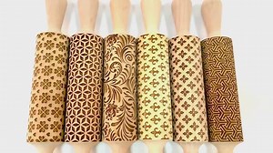 SALE!!! Laser Engraved Rolling Pin, Embossing Rolling Pin,embossed Dough Roller,christmas Gift, 6 Glamorous Patterns - Etsy