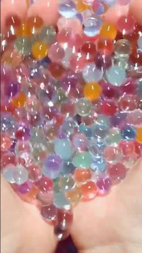 Colorful Water Beads ASMR | Super Satisfying Orbeez Mix 🌈✨ #Shorts #asmr
