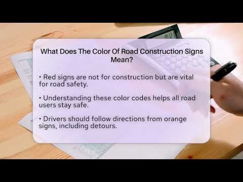 What Does The Color Of Road Construction Signs Mean? - CountyOffice.org