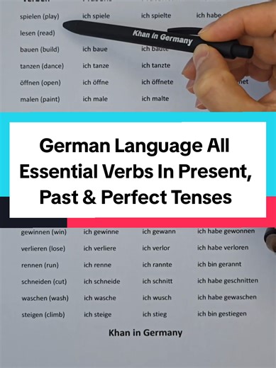 Deutsche Verben: Präsens, Präteritum & Perfekt erklärt