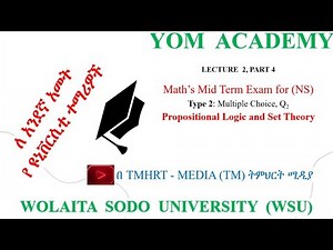 Lecture 2 Part 4 Math's Mid Term Exam WSU