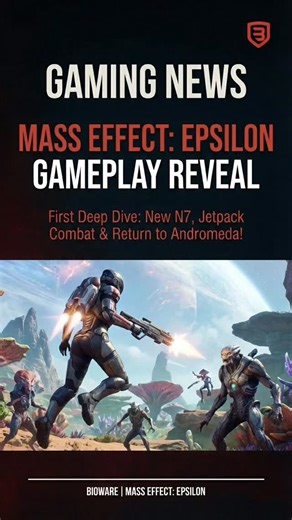 Be Invincible Gaming on Instagram: "BioWare released the first deep-dive gameplay trailer for Mass Effect: Epsilon. The 12-minute video showcased a new N7 protagonist, dynamic jetpack combat, and a return to the Andromeda galaxy hundreds of years after the previous game. #b_e_invincible #gamingnews #gaming"