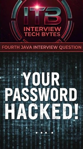 #43 Never Store Passwords in a String! Use this instead... 🛡️ #java #interviewtechbytes