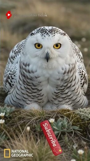 The Snowy Owl's Clever Way of Escaping Predators #SnowyOwl #Arctic #ArcticFox #YouTubeShorts