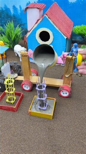 Pillar Baige Mini Cement Mixer Machine Real Use Test 😱 Cement Mixing Full Demo | DIY Viral