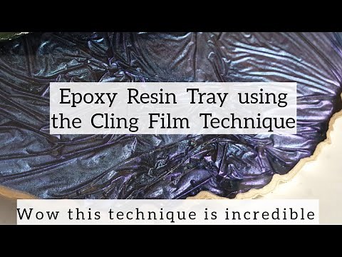 Epoxy Resin Tray using the Cling Film Technique *WOW*