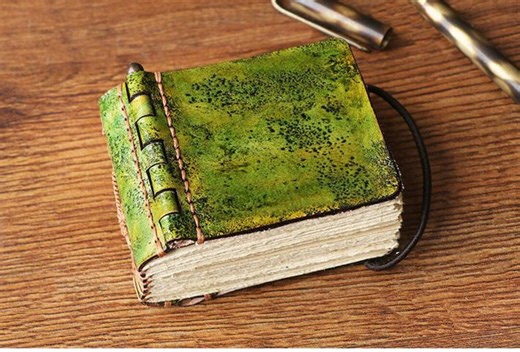 Handmade Leather Carrying Diary Memo Pad, Mini Pocket Creative Notepad Mini Travel Diary - P240 - Etsy