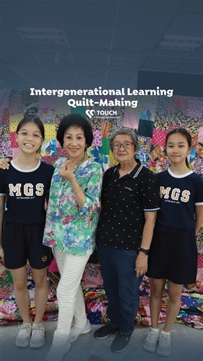 2K views · 18 reactions | Despite having a 60-year age gap, our seniors from TOUCHpoint@AMK 433 teamed up with students from Methodist Girls School (MGS) to produce a giant quilt as part of MGS’ Intergeneration Learning Programme. Watch on to learn about the different perspectives these two generations have and how they came together to learn and support one another through this quilt-making project. | TOUCH Community Services | Facebook