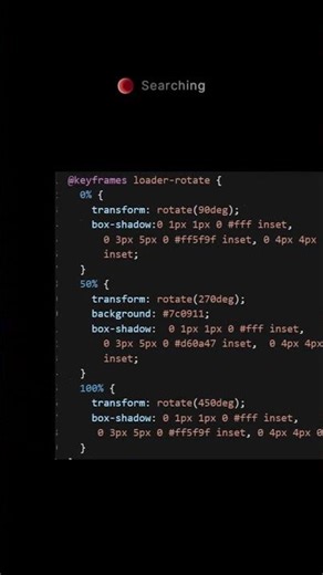 Searching loader Usin CSS only