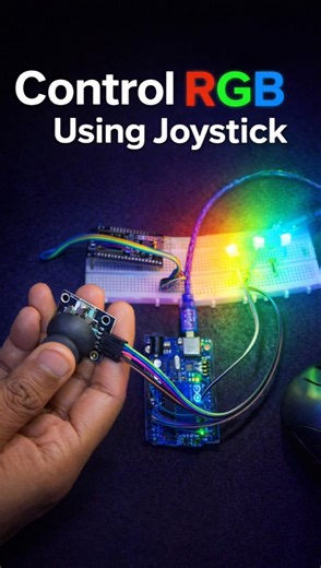 Controlled RGB light Using Joystick #robotics #iot #arduino #joystick #project