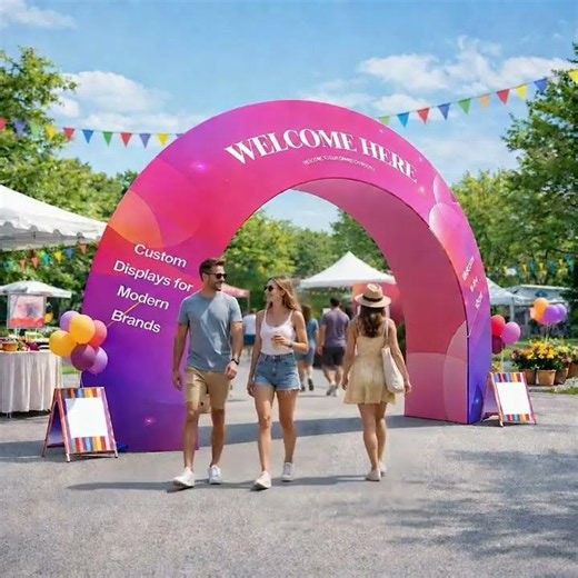 Custom Triangular Archway Banner Stand | AOM Displays #Shorts