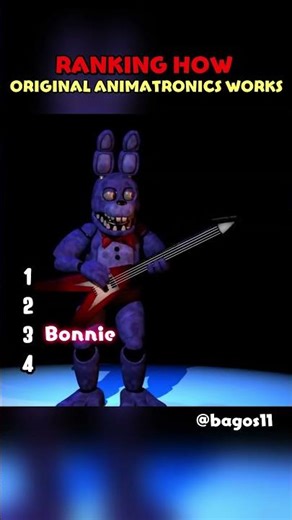 FNAF RANKING HOW ORIGINAL ANIMATRONICS WORK!! #fnaf #ranking #horrorgame @bagos11