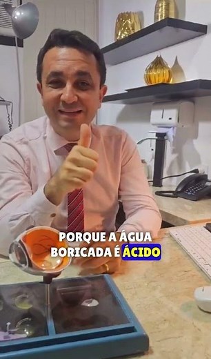 Água boricada ou soro fisiológico nos olhos, pode?