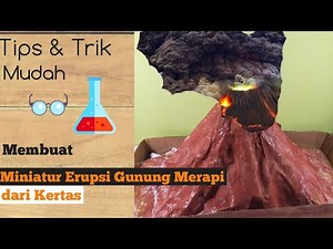 Making Miniature Mount Merapi From Paper | Science Experiments | Volcano Experiment