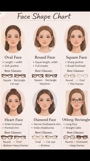 glass frames according to your face🌷💗🎀 #glasses #fashion #aesthetic #ideas #inspiration #knowledge