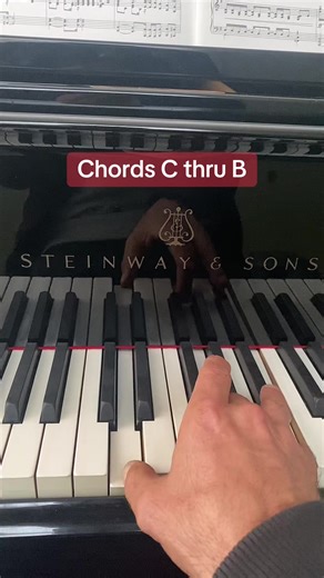 Here are your basic three note chords known as triads #chords #piano #triad #pianolesson