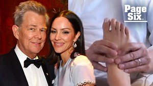 David Foster gives Katharine McPhee foot rub in Valentine's Day video