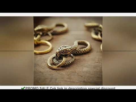 1PC Snake Keychains Pendants Vintage Brass Animal Python Waist Buckle Punk Men Women Car Key Chain R