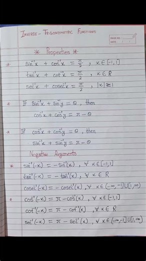 #Properties of inverse-trigonometry functions #Master Cadre Math #Lecturer cadre math #PGT # Class+2