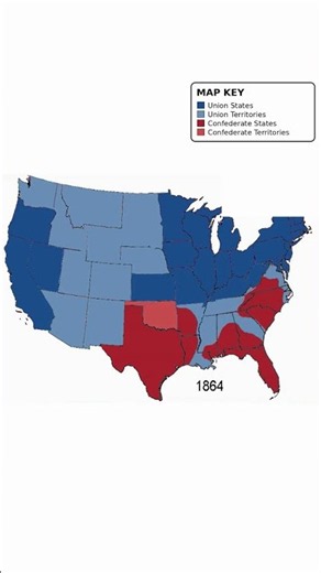 American Civil War | Animated Map 1860–1870
