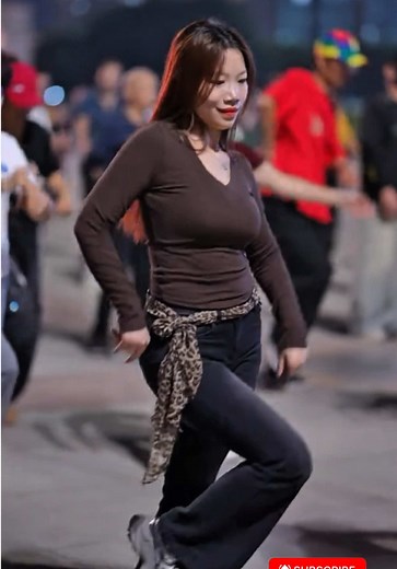 Joyful Dance Moves by a Beautiful Lady