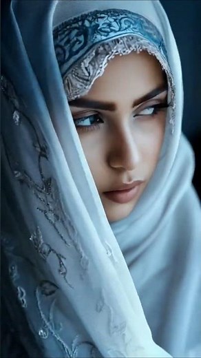 Graceful Elegance: Stunning Blue Hijab Showcase #fashion #elegance #hijab