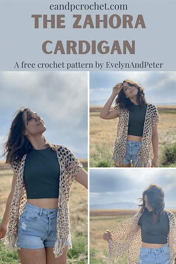 The Zahora Cardigan Crochet Pattern - Evelyn And Peter Crochet