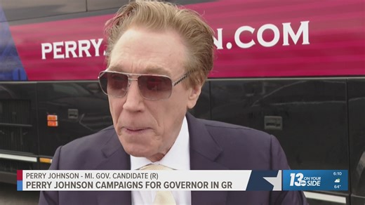 Perry Johnson stops in West Michigan amid gubernatorial campaign