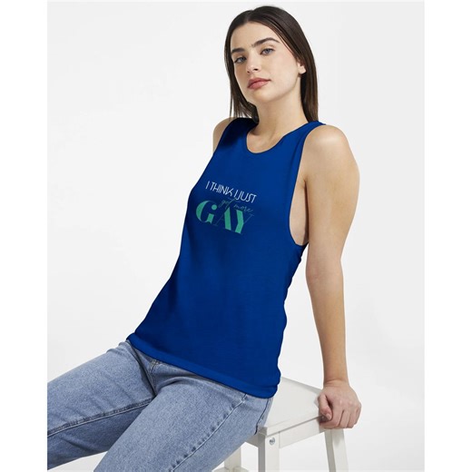 I Think I Just Got More GAY Muscle Tank Top Blue - Etsy UK