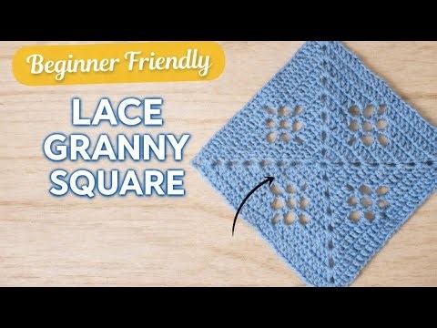 How to Crochet a Lace Granny Square for Beginners | Easy Crochet Square Pattern Tutorial #crochet