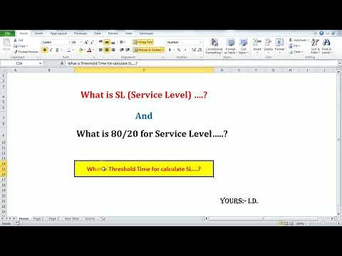 What is SL (Service Level) & SLA (Service Level Agreement) | Formula of SLA | MIS|