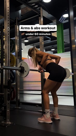 Emily Cook on Instagram: "Save this upper body and abs workout to add in to your 2024 gym routine🔥🤩 I love training arms and abs in the same session as it’s so time efficient for a morning workout 💪🏼 If I have enough time I like to add in a 10 minute fast run on the end, beating my time each week! Let me know if you try this one ❤️‍🔥"