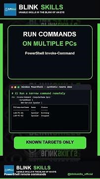 Run Commands on Multiple PCs with PowerShell #Shorts