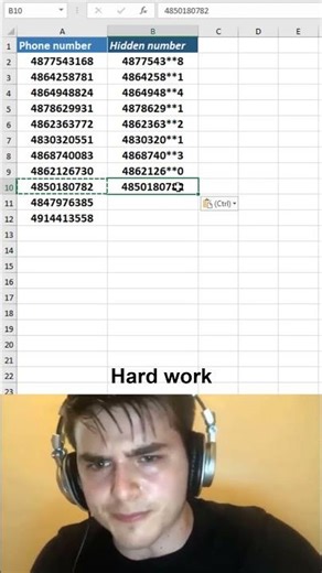 How to use the REPLACE function in excel 😱 #excel #office #spreadsheet