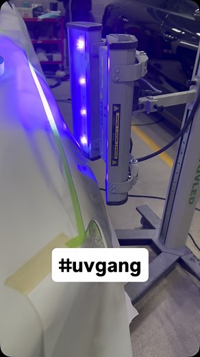 14K views · 74 reactions | UV lamp doing it’s thing, ready to sand by the time I finish writhing this post  • #uvgang #uvprimer #uvfiller #bodyshoplife #luxurycarrepair #autobody #bodyshop #panelbeater #collision #collisioncenter #autobodyshop #autobodyrepair #collisionrepair | Luxury Car Repair | Facebook