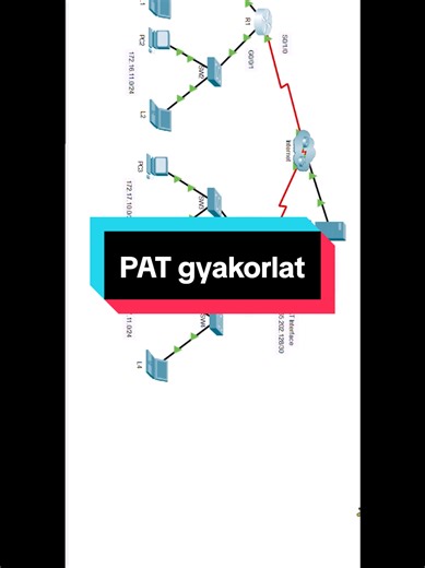 Hogyan tud több belső gép egyetlen publikus IP címmel internetezni? 🤯 Ez a PAT (Port Address Translation). A router nem csak az IP címeket, hanem a portokat is kezeli, így egyszerre több kliens forgalmát tudja megkülönböztetni. Vizsgán gyakori téma, a valóságban pedig minden otthoni hálózat így működik. Ha eddig nem volt tiszta, ez a videó most helyre teszi. 💡 #pat #nat #halozat #ccna