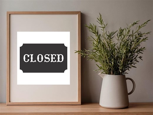 Closed Sign SVG | Business Closed | Shop Sign SVG | Store Sign Cricut | Cricut SVG | Laser Engraving File (eps, Svg, Pdf, Png, Dxf, Jpeg). - Etsy
