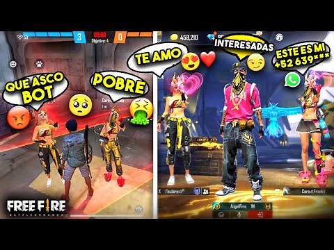 INTERESADAS CUERNITOS DORADOS “me llaman BOT MANCO“ y se LLEVAN SORPRESA!! FREE FIRE