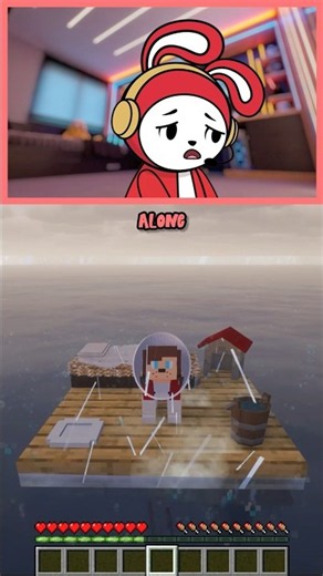 JJ the DOG Is Alone on a RAFT... 😢 #minecraft