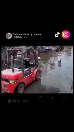Safety Updates By Hammad on Instagram: "🚨 Risks of Overloading a Forklift Forklift Tip-Over Exceeding rated capacity shifts the center of gravity, causing forward or sideways overturning. Load Falling Overloaded or unstable loads can slip, fall, or collapse, leading to severe injuries or fatalities. Loss of Steering & Braking Extra weight reduces control, increases stopping distance, and affects turning stability. Damage to Forklift Overloading stresses mast, forks, hydraulics, and tires, leadi